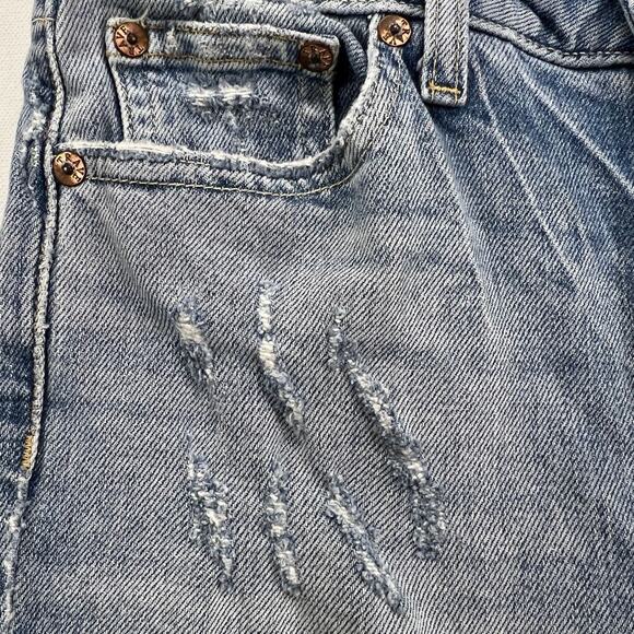 Trave Colette Kick Flare Distressed Jeans Fray Hem Wild Thing Wash Size 25 - Picture 5 of 15